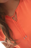 V-Neck Top with Sleeves | Coral Apricot | Fun and Feminine Women's Fashion Online Australia