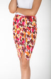 Pencil Skirt | Bright Fun Pink Abstract | Stretch Cotton | Fun and Feminine Women's Fashion Online Australia