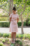 A-Line Linen Dress with Sleeves and Pockets | Blush Pink | Fun and Feminine Women's Fashion Online Australia